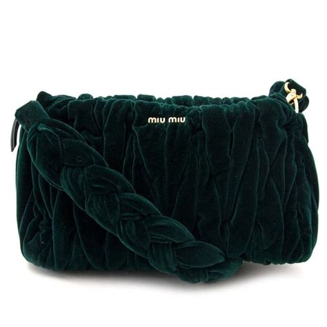 miu miu bag velvet green|miu michigan handbags.